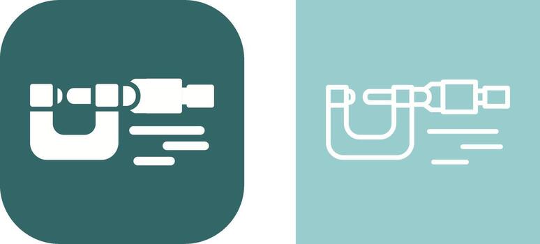 icono de vector de micrómetro