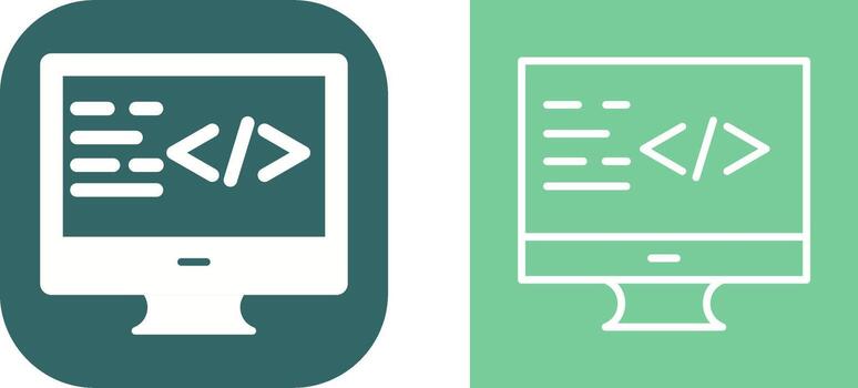 icono de vector de codificación