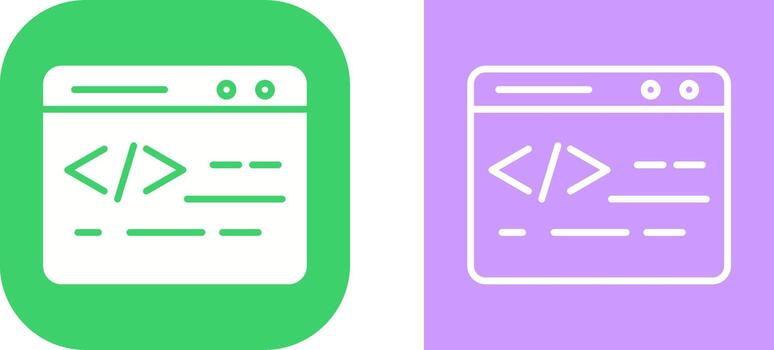 icono de vector de codificación web