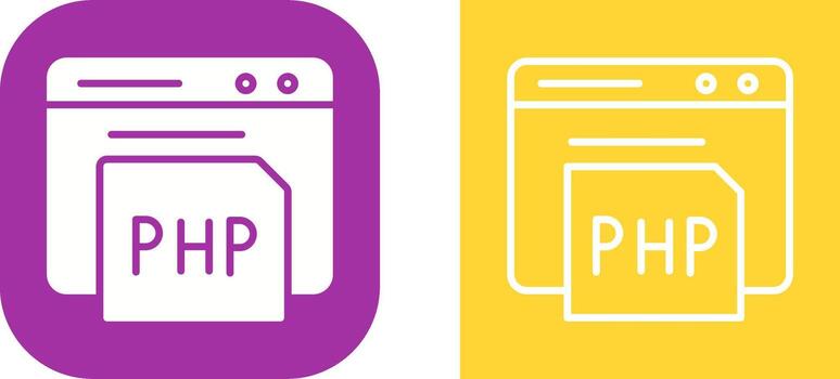 icono de vector de php