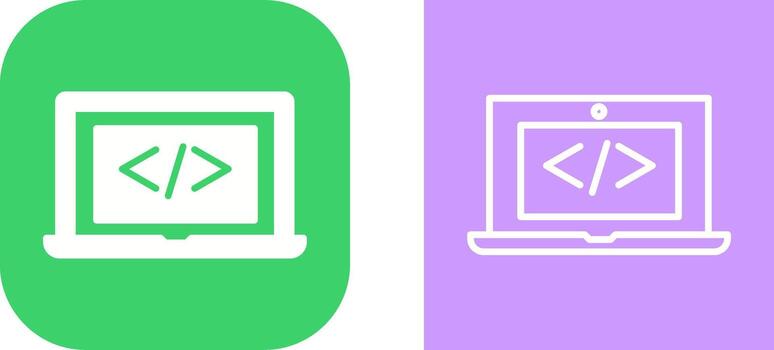 Coding Computer Vector Icon
