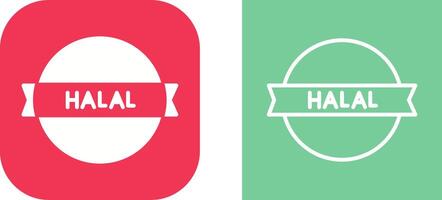 Halal Sticker Vector Icon