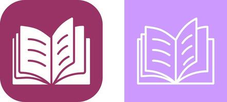 Open Book Vector Icon