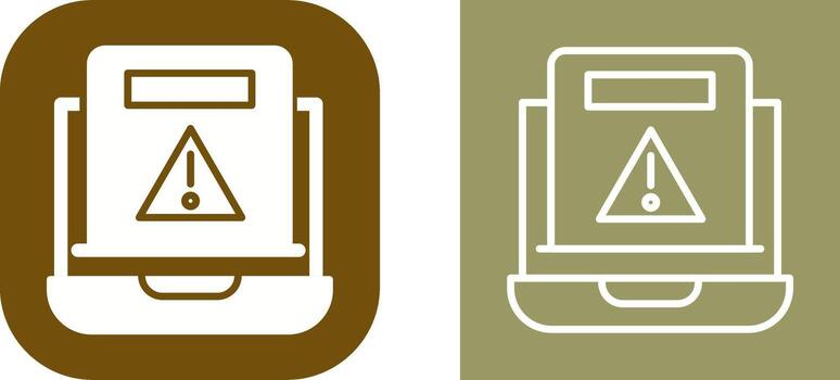 icono de vector de error