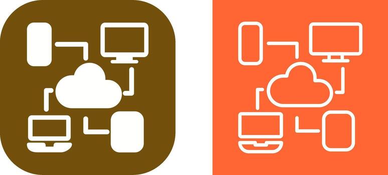 icono de vector de computación en la nube