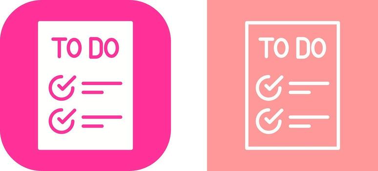 Today to Done CheckList Vector Icon