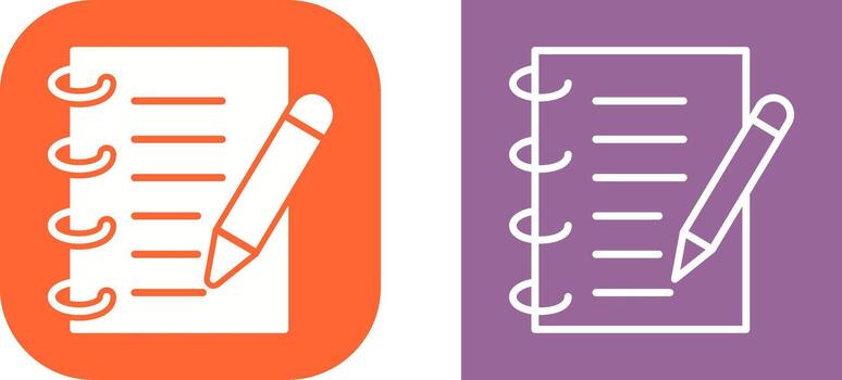 icono de vector de cuaderno de primavera