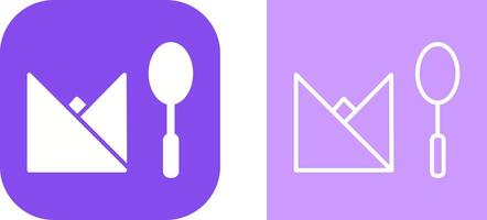 Spoon and Napkin Vector Icon