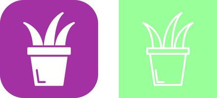 Grass Pot Vector Icon