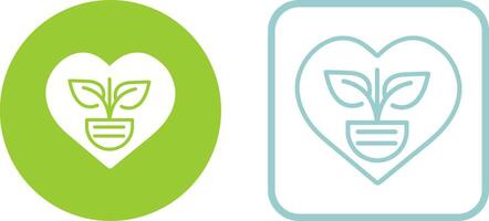 Ecology Heart Vector Icon