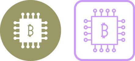 Bitcoin Chip Vector Icon