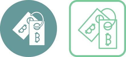 Bitcoin Label Tag Vector Icon