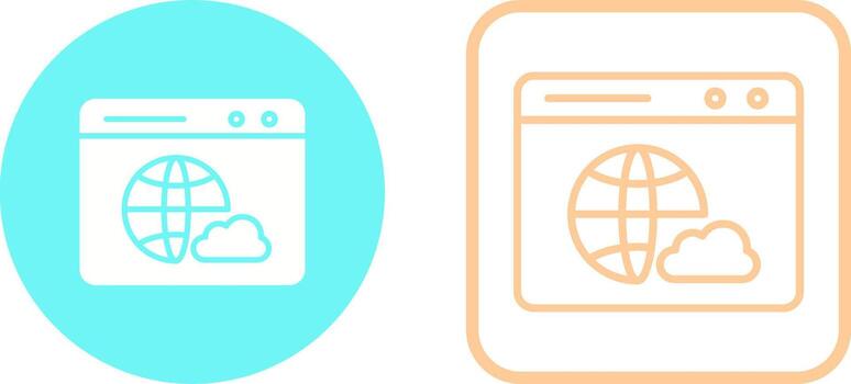 Web Cloud Vector Icon