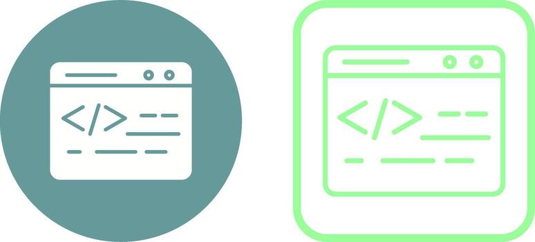 icono de vector de codificación web