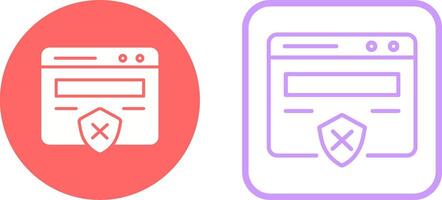Unprotected Website Vector Icon