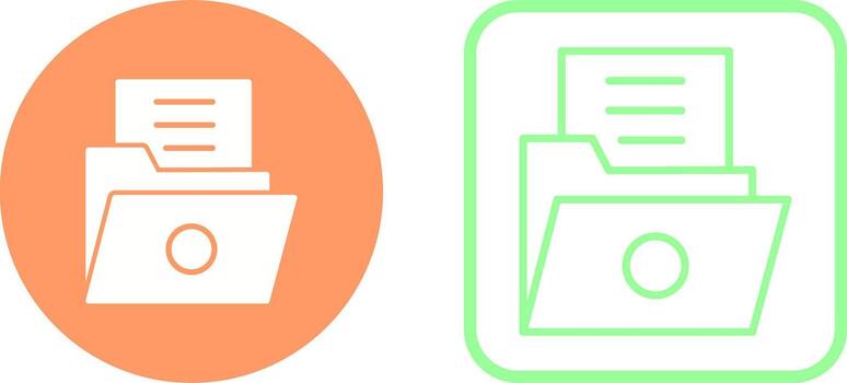List Folder Vector Icon