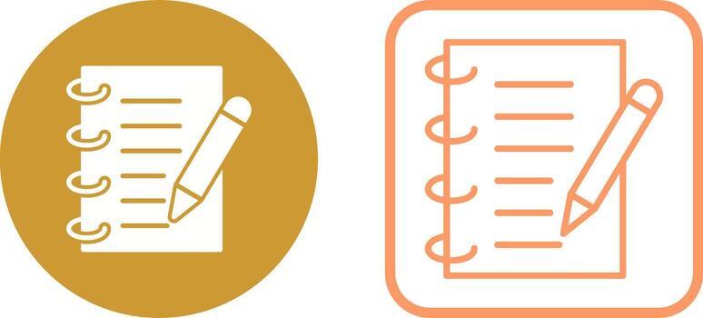 icono de vector de cuaderno de primavera