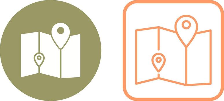 icono de vector de mapa