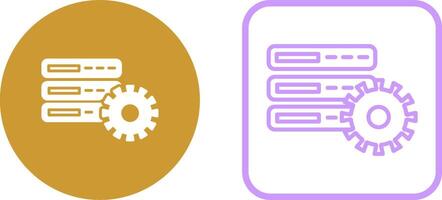 icono de vector de configuración de base de datos