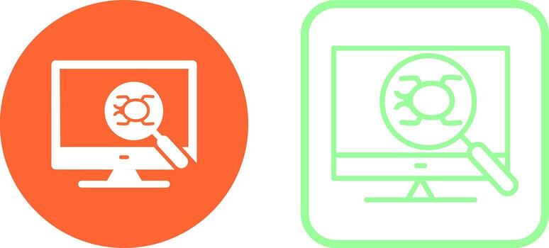 icono de vector de depuración