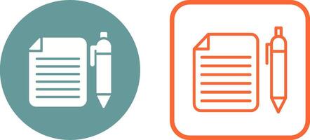 Documents and Pen Vector Icon