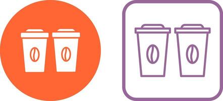 Two Coffees Vector Icon