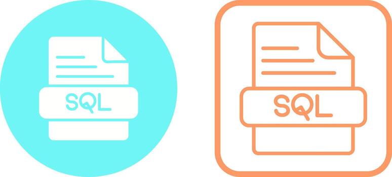 icono de vector de sql