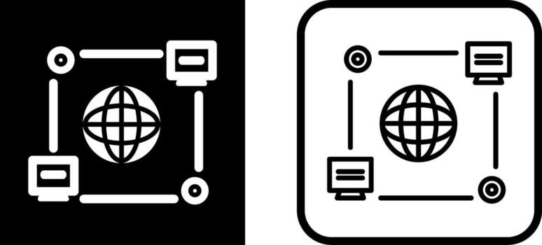 computadora conexión vector icono