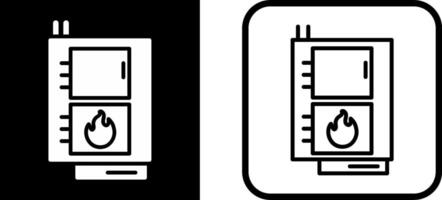 icono de vector de caldera de combustible sólido