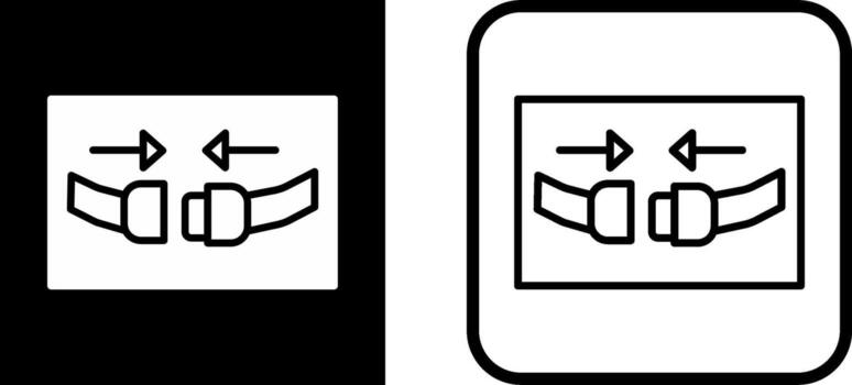 icono de vector de cinturón de seguridad