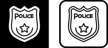 icono de vector de placa de policía