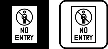 No Entry Sign Vector Icon