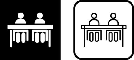 Student Sitting In Classroom Vector Icon