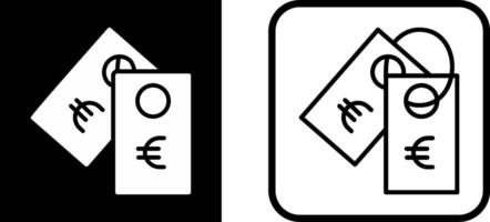 icono de vector de etiqueta euro