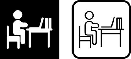 Studying Desk Vector Icon