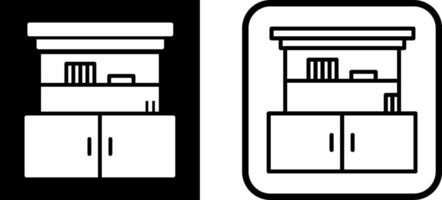 Cupboard with Shelves Vector Icon