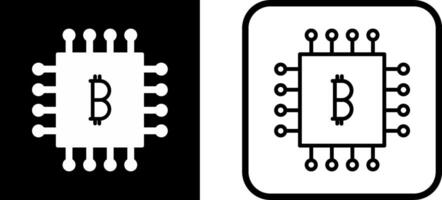 Bitcoin Chip Vector Icon