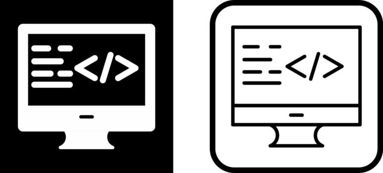 icono de vector de codificación