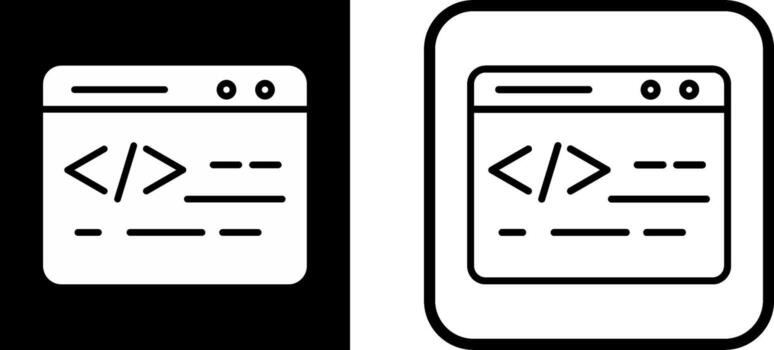 icono de vector de codificación web