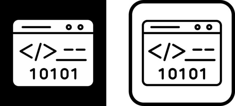binario sitio web vector icono