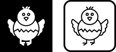 icono de vector de pollito