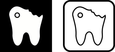 icono de vector de caries