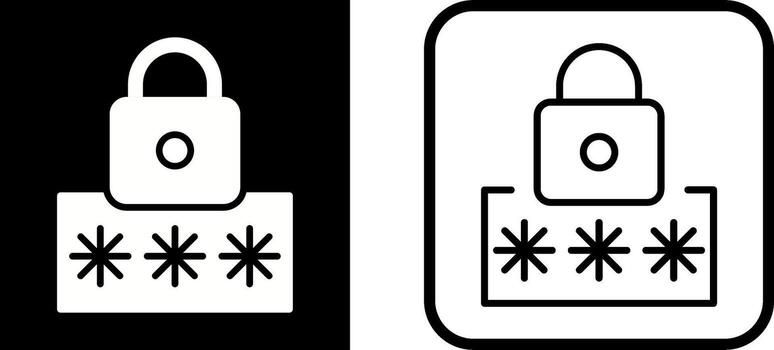 icono de vector de código pin