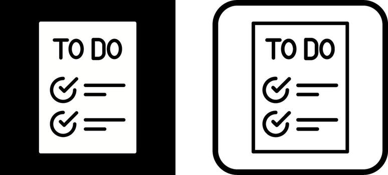 Today to Done CheckList Vector Icon