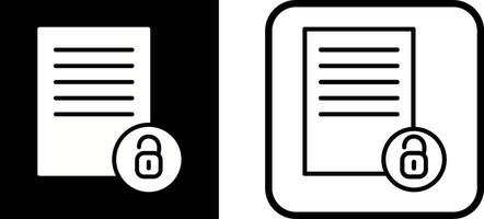 Unlock Documents Vector Icon