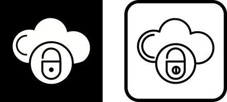 Secure Cloud Vector Icon