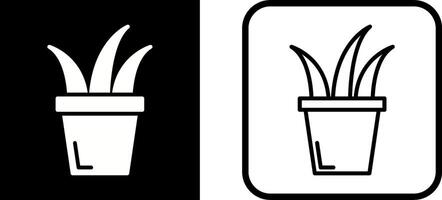 Grass Pot Vector Icon