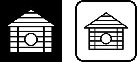 Wood Cabin Vector Icon