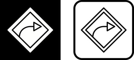 Right Turn Vector Icon