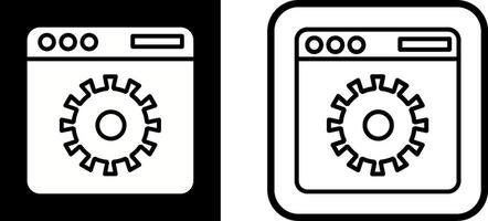 icono de vector de configuración de sitio web